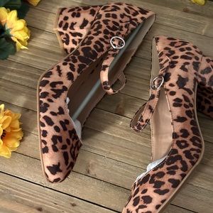 💙Torrid Cheetah Print Mary Janes w Block Heels NWoB 10W